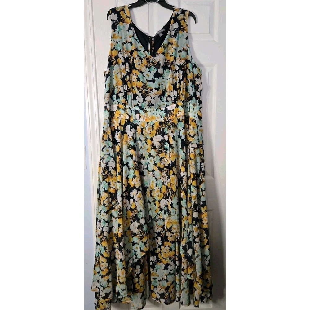 Jessica London Womans Sleeveless Plus Size Florial Print Size 28W